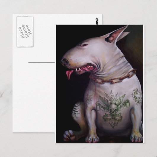 犬食べ猫 ポストカード (正面/裏面)