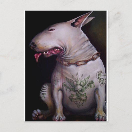 犬食べ猫 ポストカード (正面)