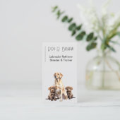 犬飼育者トレーナーラブラドールレトリバーQRコード 名刺 (スタンド正面)