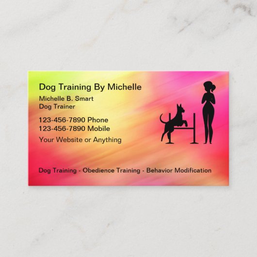 犬養成カラフル名刺 名刺 (正面)