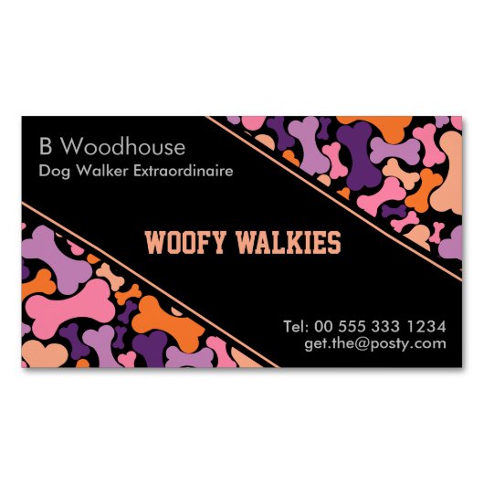 犬骨デザイン事務用文房具名刺 マグネット名刺 (正面)