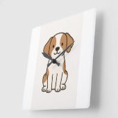 犬魅力的の壁時計 – お洒落時計 スクエア壁時計 (傾斜)