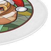 犬魅力的の応援:ベーグルをテーマにしたクリスマス カッティングボード (角)