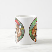 犬魅力的の応援:ベーグルをテーマにしたクリスマス コーヒーマグカップ (中央)