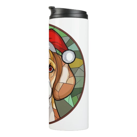 犬魅力的の応援:ベーグルをテーマにしたクリスマス タンブラー (回転右)