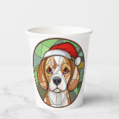 犬魅力的の応援：ベーグルをテーマにしたクリスマス 紙コップ (正面)