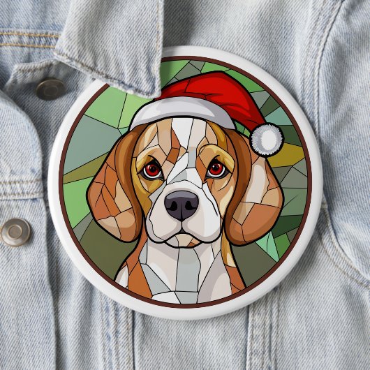 犬魅力的の応援:ベーグルをテーマにしたクリスマス 缶バッジ (インサイチュ)