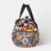 犬鮮やかプリント ダッフルバッグ (右)