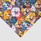 犬鮮やかプリント 薄葉紙 (詳細)