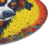 犬鮮やか図解入りの、写真付きののポートレート カッティングボード (角)