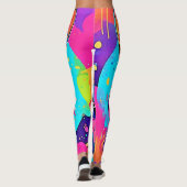 犬鮮やか犬：幸せな子犬の愛 レギンス (裏面)