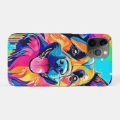 犬鮮やか犬：幸せな子犬の愛 Case-Mate iPhoneケース (裏面(横))