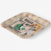 犬1歳パーソナライズされたの誕生日パーティー紙プレート ペーパープレート (傾斜あり)