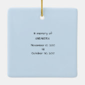 犬10代のと少年の記念碑 セラミックオーナメント (裏面)