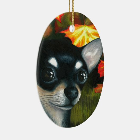 犬101の黒いチワワ セラミックオーナメント (右)