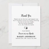 犬11フォトコラージュモダン悔やみや弔慰ペット記念館 サンキューカード (裏面)