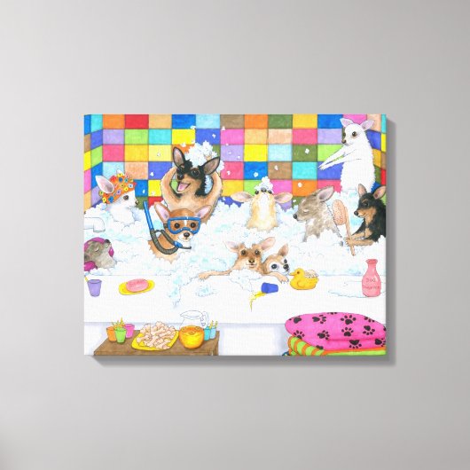 犬121チワワ キャンバスプリント (正面)