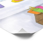 犬121千おもしろい華風呂の中 フォトプリント            (角)