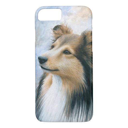 犬122シェットランド・ シープドッグコリケースiPhone 7 Case-Mate iPhoneケース (裏面)