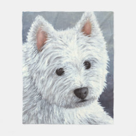 犬137 Westie フリースブランケット