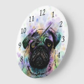 犬156パおもしろいグ ラージ壁時計 (傾斜)