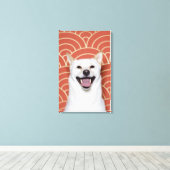 犬2ポートレート キャンバスプリント (インサイチュ (ウッドフロア))