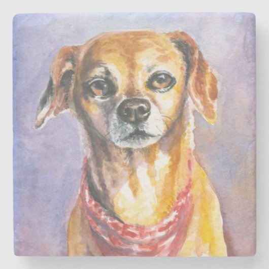 犬2 ストーンコースター (正面)