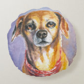 犬2 ラウンドクッション (裏面)