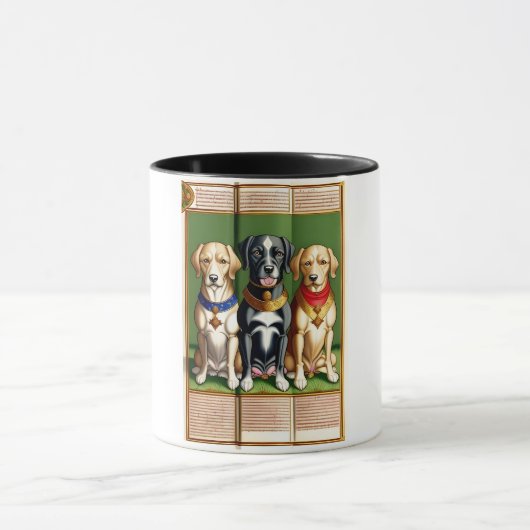 犬3匹のマグカップ マグカップ (中央)