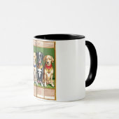 犬3匹のマグカップ マグカップ (正面右)