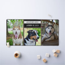 犬3枚の写真エレガントカスタムCollage Desk Mat