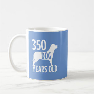 犬350歳おもしろいの男女 コーヒーマグカップ