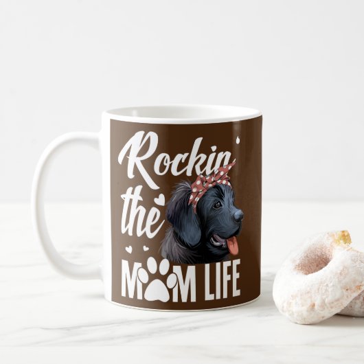 犬365ロッキンザニューファンドランドママライフドッグ コーヒーマグカップ (ドーナツ)