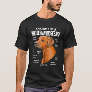 犬365ローデシアンのリッジバックドッグファンーの解剖学 Tシャツ