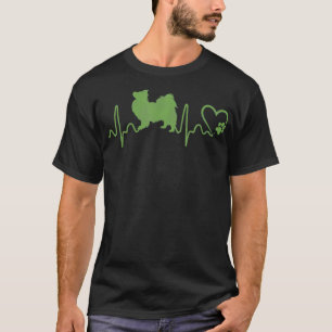 犬365心拍パピロン犬救助生活 Tシャツ
