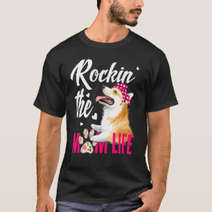 犬365 Rockin The Corgi Mom Life Dog Tシャツ