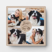 犬4の写真ホームは私の犬がの色であるカスタム場所 フォトプラーク (正面)