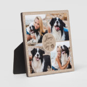 犬4の写真ホームは私の犬がの色であるカスタム場所 フォトプラーク (正面)