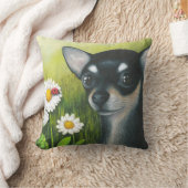 犬79黒Chihuahuaピローケース クッション (ブランケット)