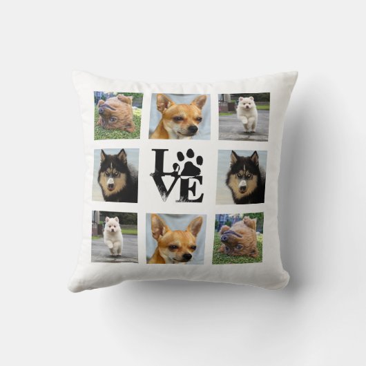 犬8写真instagram collage クッション (裏面)
