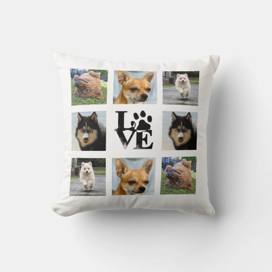 犬8写真instagram collage クッション (正面)