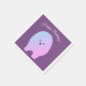 犬、かわいい犬のポメラニア犬犬、誕生日紙ナプキン スタンダードカクテルナプキン (角)