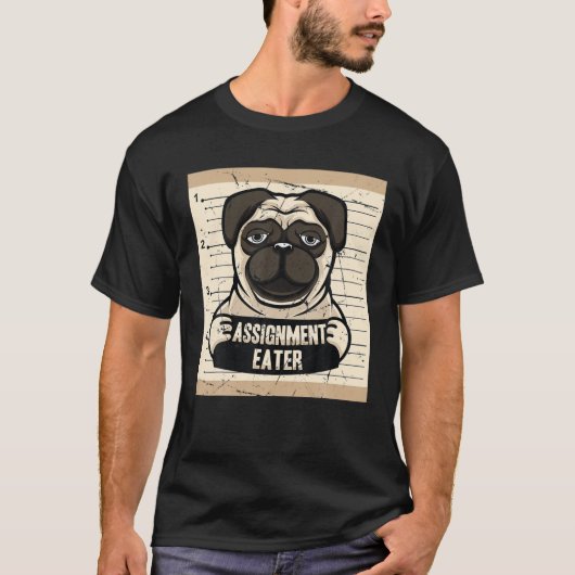 犬 – アサインイーター – 怠惰な衣装 – 子犬 – 区 Tシャツ (正面)