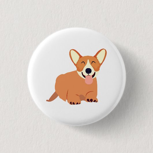 犬、アート、動物 缶バッジ (正面)