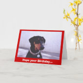 犬~グッド誕生日... カード (黄色い花)