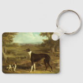 犬、グレイハウンドとスパニエル犬、ドクターフォップバイヘリング キーホルダー (正面)