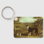 犬、グレイハウンドとスパニエル犬、ドクターフォップバイヘリング キーホルダー (裏面)