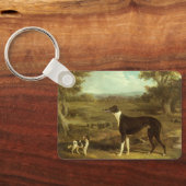 犬、グレイハウンドとスパニエル犬、ドクターフォップバイヘリング キーホルダー (裏面)