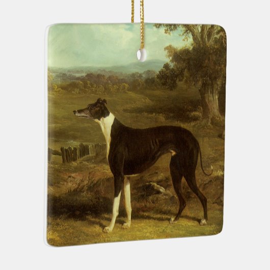 犬、グレイハウンドとスパニエル犬、ドクターフォップバイヘリング セラミックオーナメント (右)