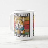 犬、コーヒー、およびそれほど多くの犬とコーヒー愛好家 コーヒーマグカップ (正面左)
